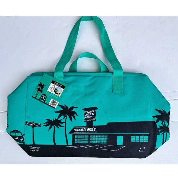 Trader Joes Bags Trader Joes Teal Blue Insulated Grocery Cooler
